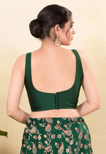 Load image into Gallery viewer, Green Brocade Readymade Blouse
