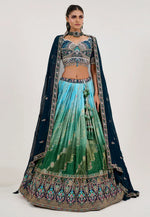 Load image into Gallery viewer, Green Jacquard Lehenga Choli
