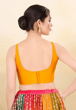 Load image into Gallery viewer, Orange Brocade Readymade Blouse
