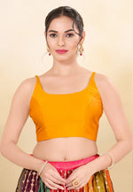 Load image into Gallery viewer, Orange Brocade Readymade Blouse
