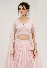 Load image into Gallery viewer, Pink Georgette Lehenga Choli For Wedding
