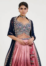 Load image into Gallery viewer, Pink Jacquard Wedding Lehenga Choli
