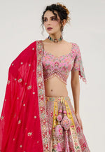 Load image into Gallery viewer, Pink Silk Wedding Lehenga Choli
