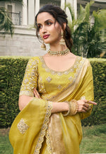 Load image into Gallery viewer, Yellow Viscose Saree With Blouse
